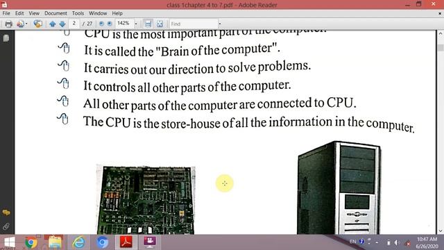 Class 1 Chapter 4 Computer and Its Parts like Monitor CPU Keyboard Mouse смотреть онлайн