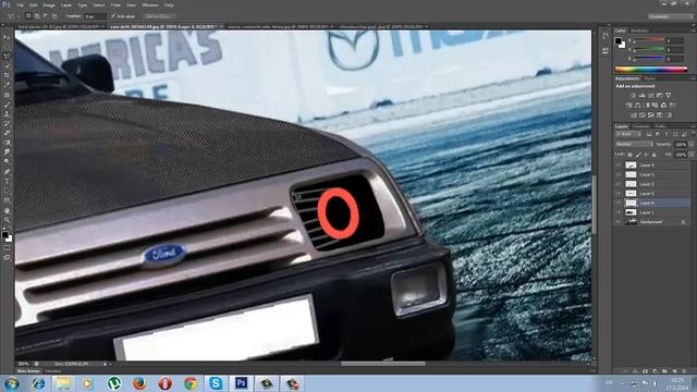 Ford Sierra Virtual Tuning Photoshop смотреть онлайн
