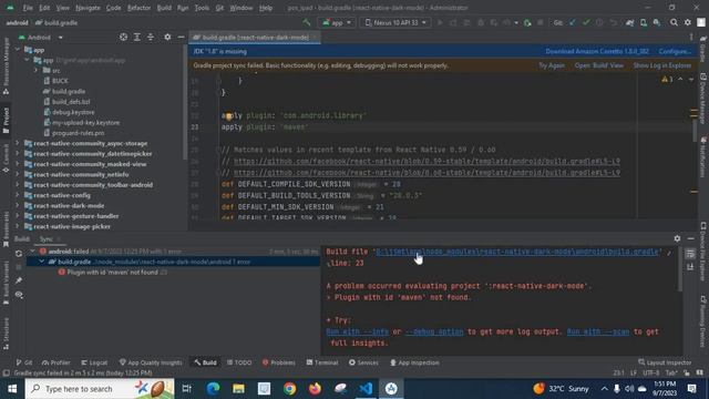 Plugin with id 'maven' not found android studio gradle version upgrade maven publish react native смотреть онлайн