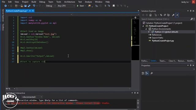 Create Python project and use OpenCV to Load image, capture video - OpenCV for Python Tutorial 02 смотреть онлайн