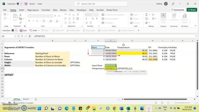 OFFSET Function in Excel смотреть онлайн