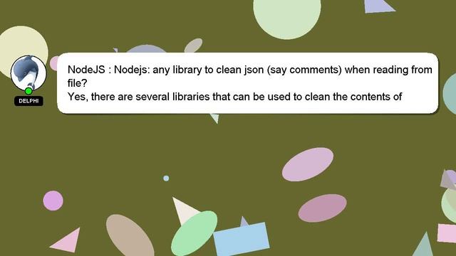 NodeJS : Nodejs: any library to clean json (say comments) when reading from file? смотреть онлайн
