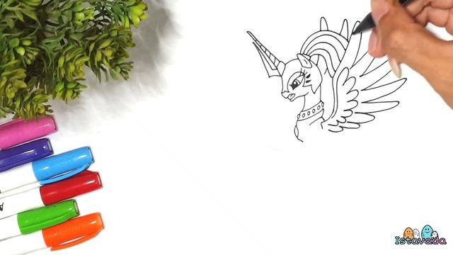 Mlp Drawing and Coloring - Princess Celestia My Little Pony смотреть онлайн