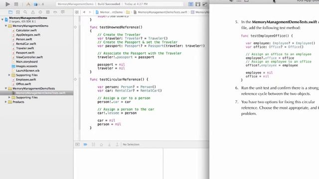 Learn to Code in Swift : Object Lifetime and Memory Management (15 of 20) смотреть онлайн