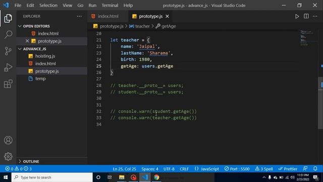 JavaScript prototype in Hindi | Examples | Interview Questions смотреть онлайн