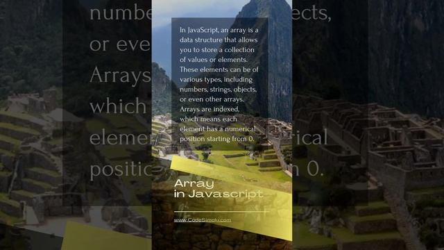 Arrays in javascript. смотреть онлайн