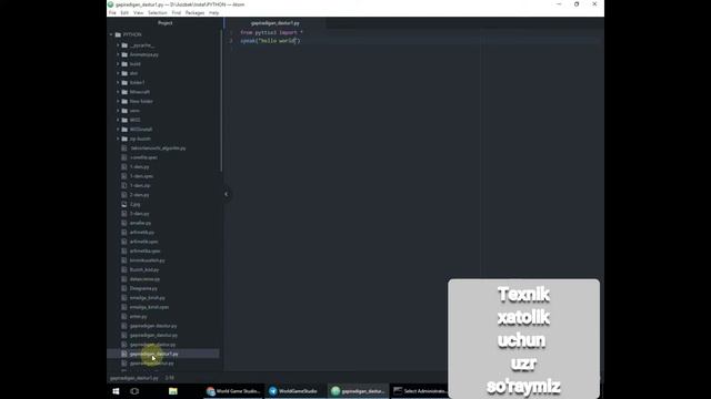 PYTHONDA GAPIRADIGAN DASTUR TUZAMIZ // WE CREATE SPEAKER PROGARM IN PYTHON // WGS смотреть онлайн