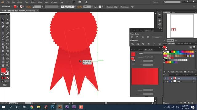 How to Make a Award Ribbon, Illustrator tutorial смотреть онлайн