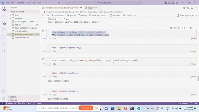 Project -1 Online Frauds Detection using Machine Learning deployed on local (flask + html) | Part - смотреть онлайн