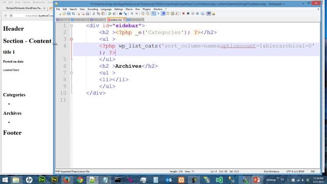 Tutorial WordPress 056 develop theme 5 смотреть онлайн