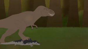 tyrannosaurus rex vs giganotosaurus // dinosaur battle // stick nodes pro animation