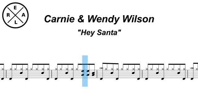 Hey Santa - Carnie und Wendy Wilson Drum Score смотреть онлайн