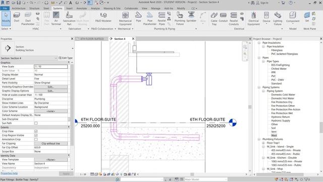 Ch(4) || LEC.(6) || Revit MEP 2020 || Plumbing || waste system смотреть онлайн