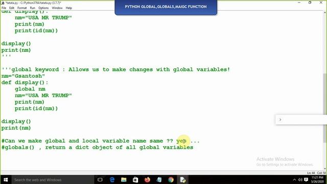 Python Tutorial for Beginners | Local , Global , Globals , Assert and Magic Keyword in Python смотреть онлайн