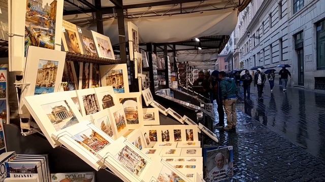 Рим, ноябрь 2022. Атмосфера дождливого и пасмурного Рима. Подготовка к Рождеству смотреть онлайн