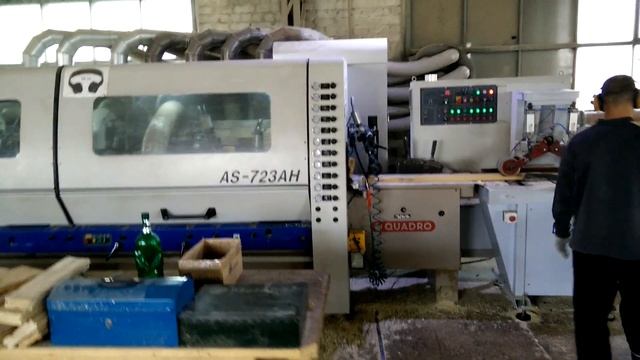 Высокоскоростной четырехсторонний станок QUADRO 723 AS с подачей до 120 м/мин по вагонке и имитаци смотреть онлайн