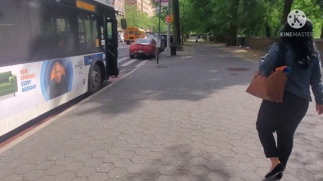 NYCT || East Village Bound 2021 Novabus LFS HEV #9665 M2 Bus at 5th Avenue & East 109th Street смотреть онлайн