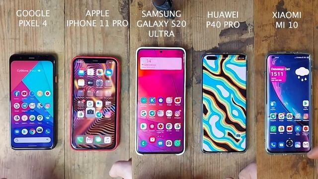 XIAOMI MI 10 vs HUAWEI P40 PRO vs IPHONE 11 PRO vs GALAXY S20 ULTRA vs PIXEL 4 ТЕСТ НА ПЛАВНОСТЬ смотреть онлайн