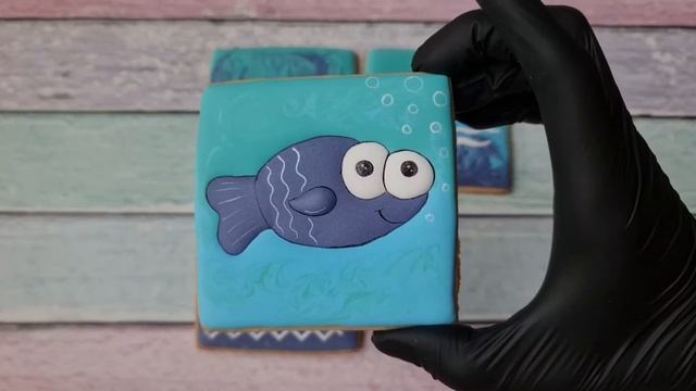 Пряники для тренера по плаванию ?️ Как сделать красивые разводы айсингом на пряниках. смотреть онлайн