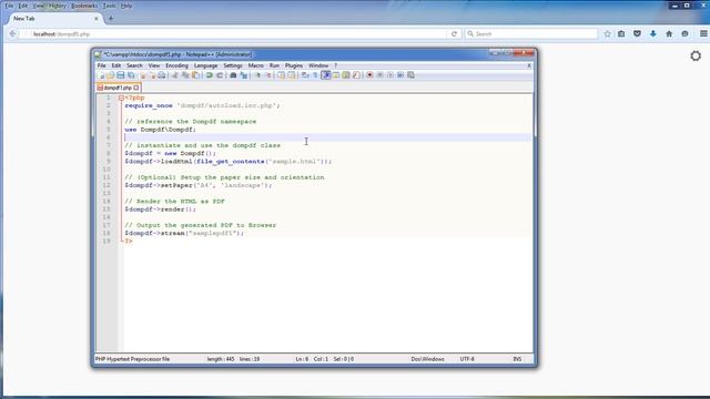 DOMPDF Tutorial - Create PDF from HTML File (2/3) смотреть онлайн