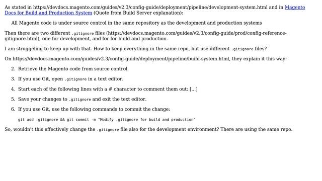 Magento: How to setup same GIT repository for development, build and production? смотреть онлайн
