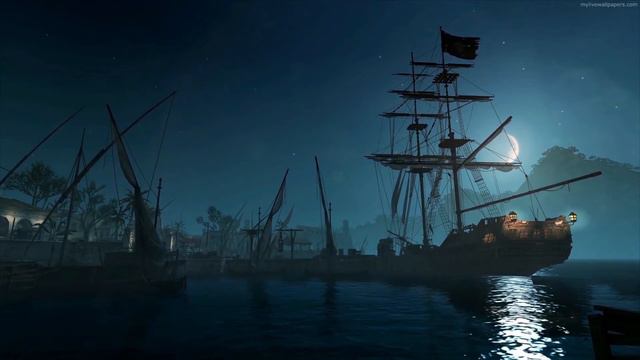Night In The Caribbean, Ambience Pirate Music смотреть онлайн