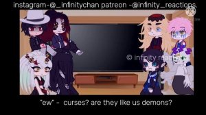 some uppermoons and muzan react to sukuna || demon slayer || Jujustsu kaisen