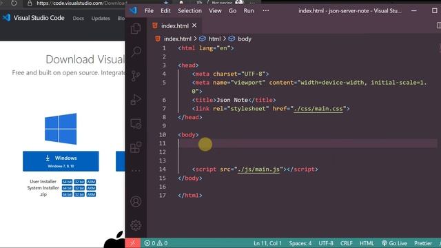 Nodejs, Json-Server, Html, css, Javascript, NOTE app. Part 1 смотреть онлайн
