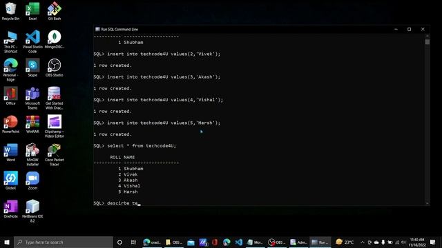 Oracle Database/Tutorial for beginner/Techcode 4 U смотреть онлайн