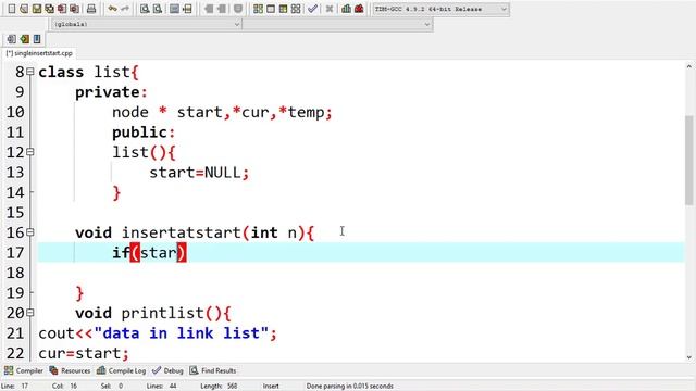 Tutorial 10 how to insert node at start in single linked list смотреть онлайн