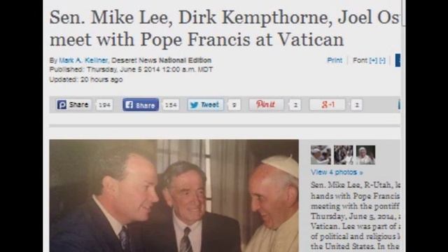 Sen. Mike Lee, Dirk Kempthorne, Joel Osteen meet with Pope Francis at Vatican смотреть онлайн