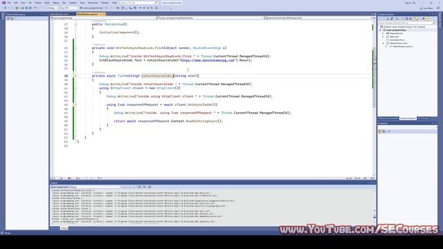 C# Asynchronous Programming Full Tutorial : Async / Await / Task and Deadlock Fix by ConfigureAwait смотреть онлайн