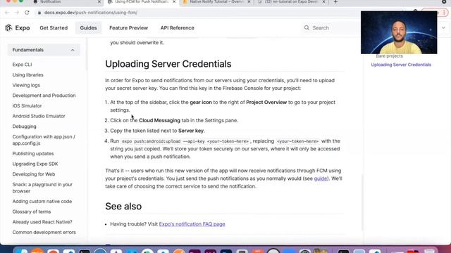 How to add a Firebase Server Key to your React Native Expo app? смотреть онлайн