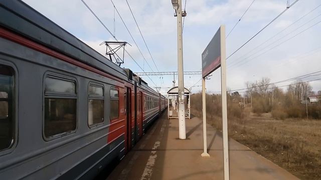 Электропоезд ЭД4М-0264 платформа Орудьево 22.03.2020 смотреть онлайн