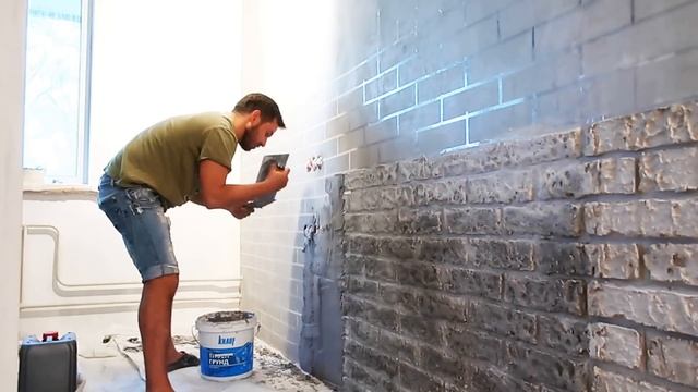 Кирпич из штукатурки / Стена под кирпич своими руками / Кирпичная стена лофт смотреть онлайн