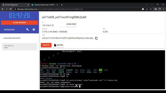 Volume mapeado com uma linha de texto no Docker смотреть онлайн