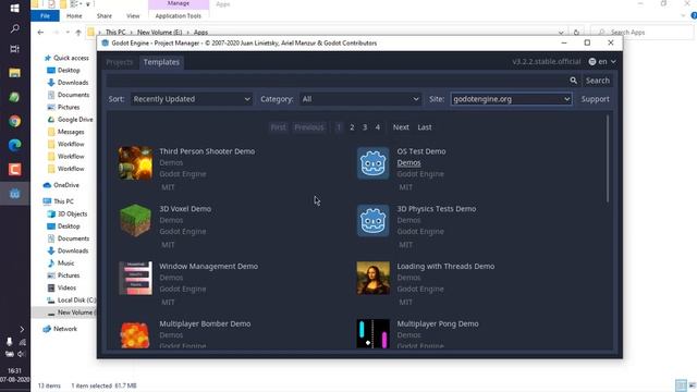 GoDot Engine - How to Create New Project смотреть онлайн