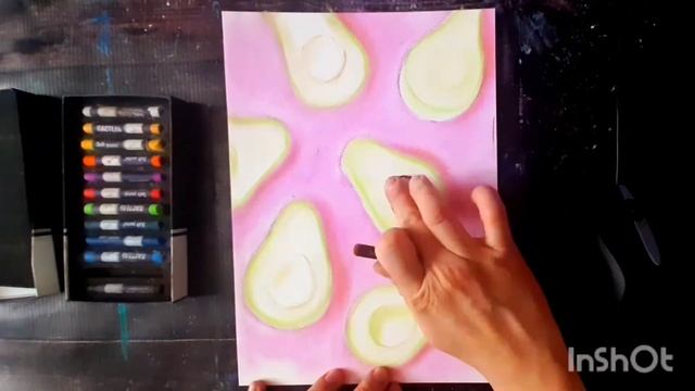Рисуем авокадо пастелью! смотреть онлайн