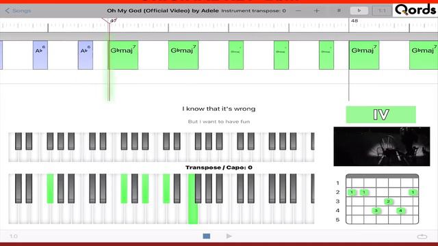 Adele - Oh My God [ original key Bbm ] , most accurate tutorial how to play video on piano & guitar смотреть онлайн