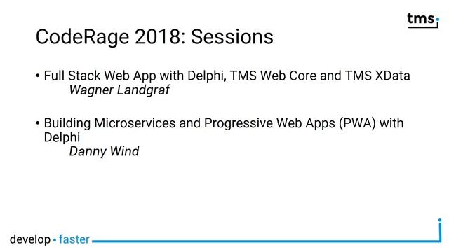 TMS WEB Core @ CodeRage 2018 смотреть онлайн