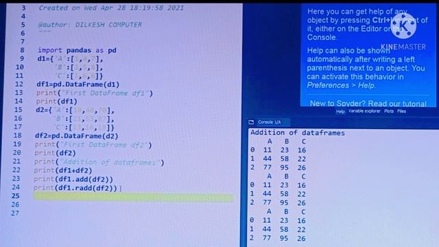 BINARY OPERATIONS ON DATA FRAMES IN PYTHON смотреть онлайн