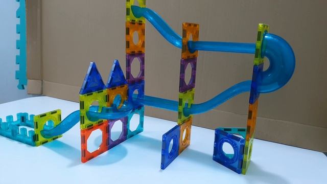 Marble Run Race Build Magic Magnet Blocks #9