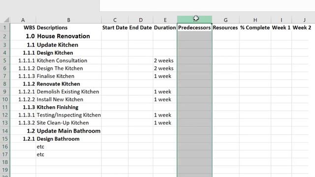 How to create a Gantt Chart in MS Excel, using Work Breakdown Structure (WBS): Project Management смотреть онлайн