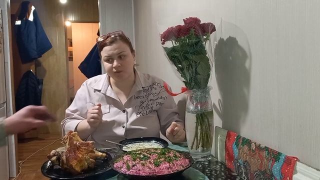 Мукбанг в честь 8 марта!Говядина тает во рту ?