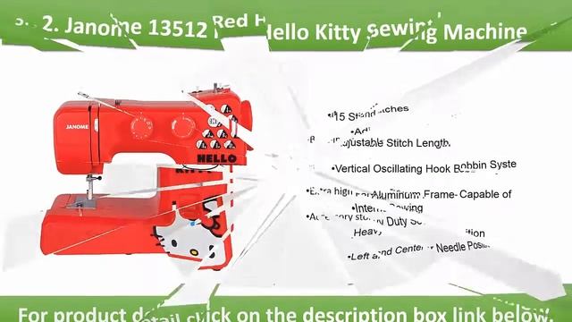 5 Best Hello Kitty Sewing Machine Reviews 2017 | built in stitches and a one-step buttonhole смотреть онлайн