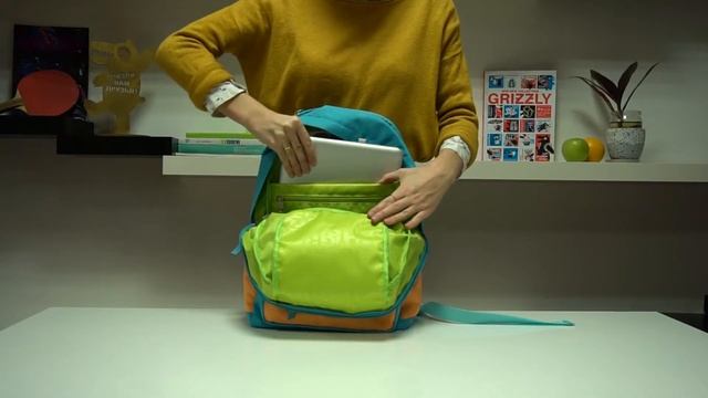 Летний городской рюкзак лазурного цвета GRIZZLY RD-952-1 смотреть онлайн