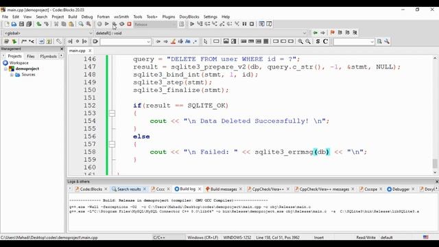 Delete Data from Database table | Part - 05: C++ and SQLite Tutorial смотреть онлайн