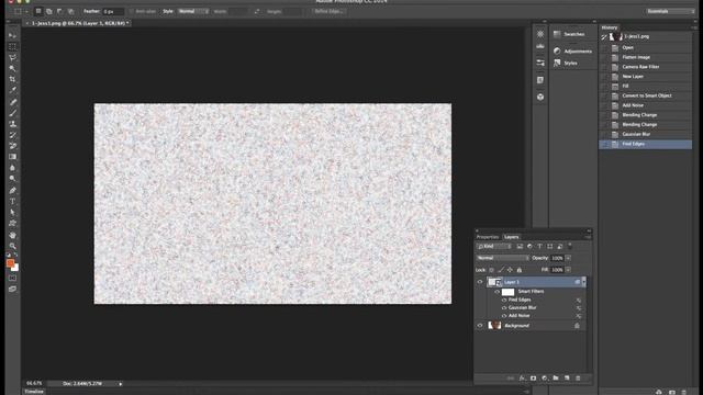 Photoshop CC -- how to add Noise effects and smart objects tutorial смотреть онлайн