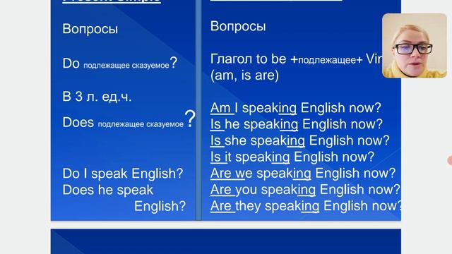 Сравнение present simple & present continuous смотреть онлайн
