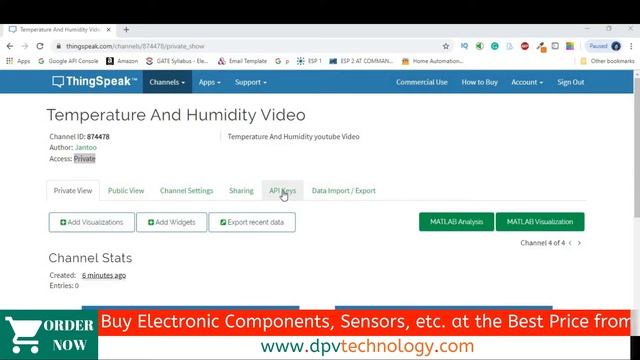 How to Send Temperature and Humidity data to ThinkSpeank using ESP8266 DHT11 sensor and Arduino смотреть онлайн